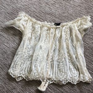 Full lace off the shoulder top